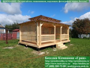 Беседка в японском, китайском стиле 4х6. Стойки из брус 90х90 мм.