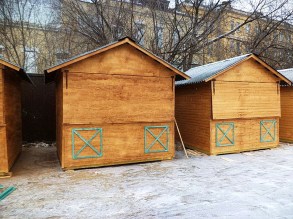 Простой Деревянный Ярмарочный Домик, Павильон 3х3