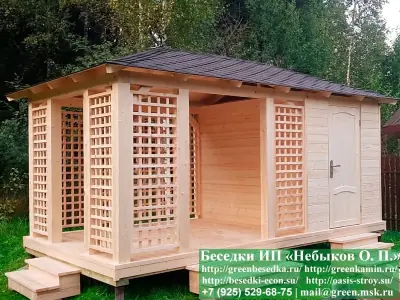 Летняя Беседка С Хозблоком, Сараем Для Дачи, Дома 3х5 - 1